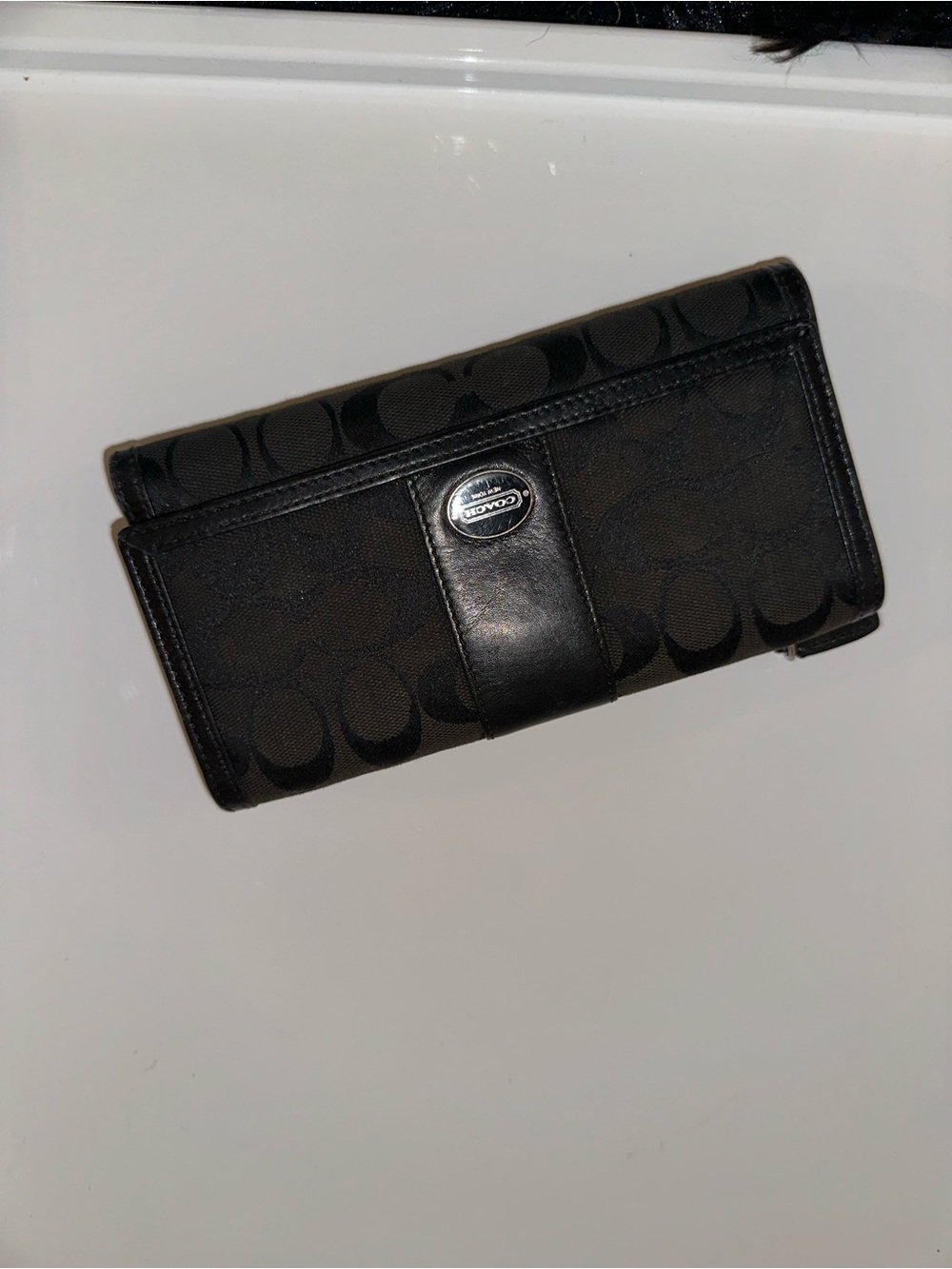 Coach Black and Gray Textured Tote - Picture 5 of 7
